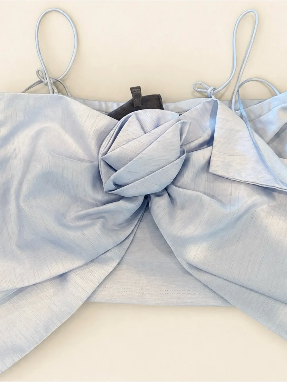 Anthropologie Sunday in Brrokltn Light Blue Bow-Front Spaghetti Strap Top